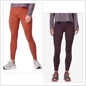 Patagonia Maipo Stash Leggings Bundle | XL | Side Pocket Active Tights Plum Rust
